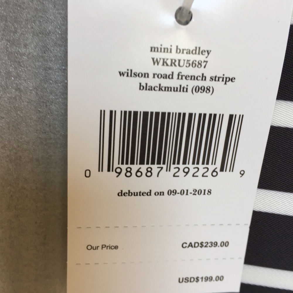 Kate spade mini Bradley Wilson stripe backpack bag - Picture 4 of 8